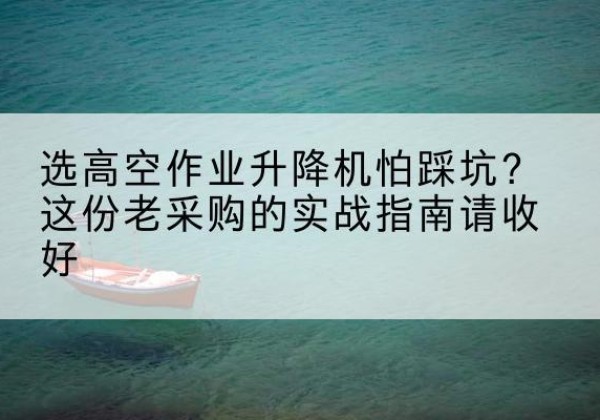 鹿泉高空作业升降机厂家推荐-选高空作业升降机怕踩坑？这份老采购的实战指南请收好